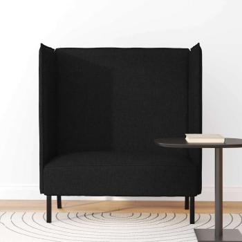 Hoher R?cken Sofa 101cm Schwarz Stoff