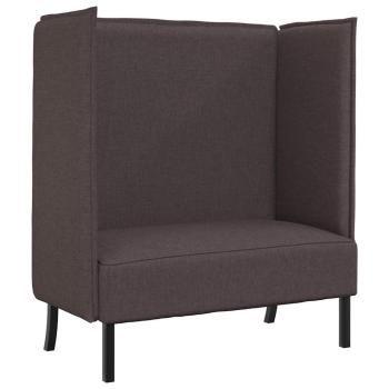 Hoher Rücken Sofa 101cm Dunkelbraun Stoff