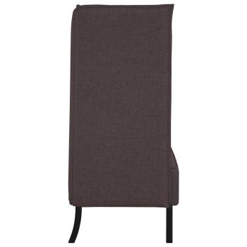 Hoher Rücken Sofa 101cm Dunkelbraun Stoff