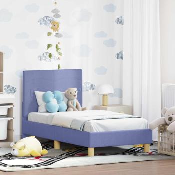 ARDEBO.de - Kinderbettgestell mit Kopfteil Jeans blau 70 x 140 cm Stoff