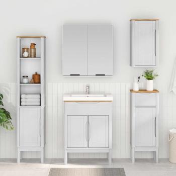 ARDEBO.de - Bad hoher Schrank FLORO Weiß 35 x 30 x 160 cm