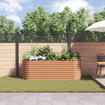 Hochbeet Braun 240 x 80 x 81 cm Stahl