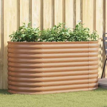 ARDEBO.de - Hochbeet Braun 160 x 80 x 81 cm Stahl