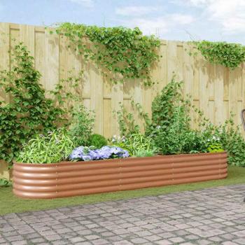 ARDEBO.de - Hochbeet Braun 320 x 80 x 44 cm Stahl