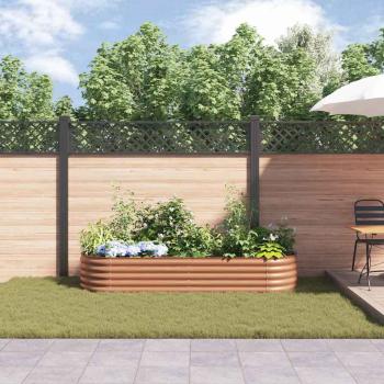 Hochbeet Braun 240 x 80 x 44 cm Stahl