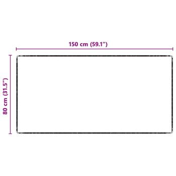 Teppichläufer Schwarz 80 x 150 cm 100% Polypropylen Tuft