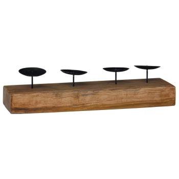 Kerzenhalter Natur 50 x 15 x 10 cm Massivholz Teak