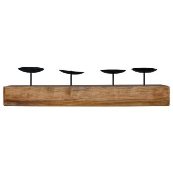 Kerzenhalter Natur 50 x 15 x 10 cm Massivholz Teak