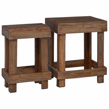 Pflanzenständer 2 stk. Braun 70 x 11 x 27 cm Mahagoni Holz