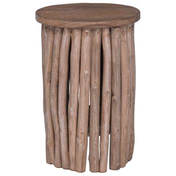 Hocker Natur 30 x 30 x 45 cm Massivholz Teak