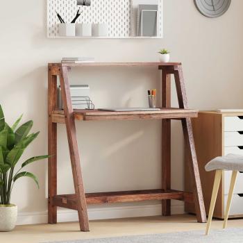 ARDEBO.de - Schreibtisch Braun 90 x 50 x 103 cm Massives upgecyceltes Holz