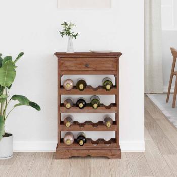 Weinregal 55 x 23 x 85 cm Massives Mahagoni Holz