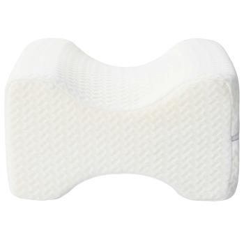 Knee Pillow Weiß Memory-Schaum und Polyester 26 x 21,5 x 15 cm
