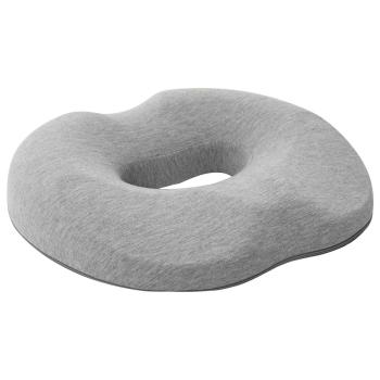 Sitzkissen Einfarbig Hellgrau 42 x 36,5 x 8 cm Viscoschaum