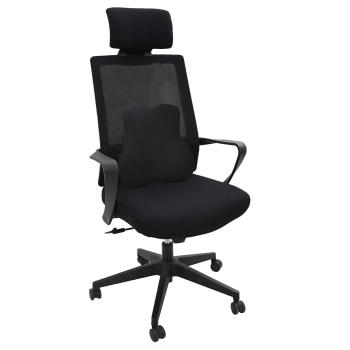 Rückenkissen Schwarz Viscoschaum 40 x 40 x 11 cm