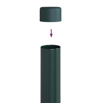 Zaunpfosten 12 stk. Grün 120 cm Pulverbeschichteter Stahl