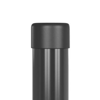 Zaunpfosten 12 Stk. Grau 90 cm Pulverbeschichteter Stahl
