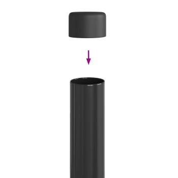 Zaunpfosten 12 Stk. Grau 90 cm Pulverbeschichteter Stahl