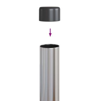 Zaunpfosten 12 Stk. Silber 70 cm Pulverbeschichteter Stahl