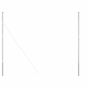 Zaunpfosten 2 Stk. Silber Pulverbeschichteter Stahl