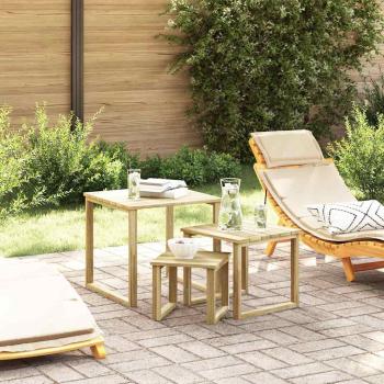 ARDEBO.de - Tisch 3 pcs Natur Imprägniertes Kiefernholz