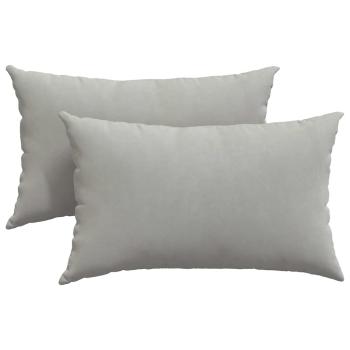 Sofakissen 2 stk. Stoff Hellgrau 50 x 30 cm
