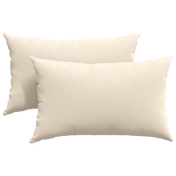Sofakissen 2 stk. Stoff Beige 50 x 30 cm