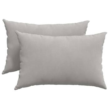 Sofakissen 2 stk. Stoff Hellgrau 60 x 40 cm