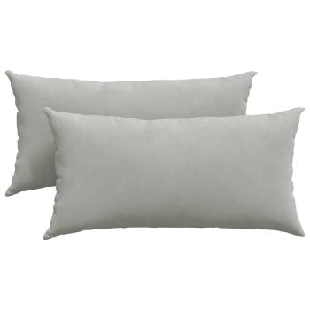 Sofakissen 2 stk. Stoff Hellgrau 80 x 40 cm