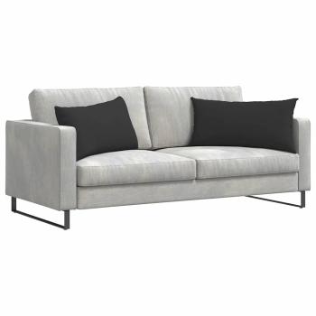 Sofakissen 2 stk. Stoff Schwarz 80 x 40 cm