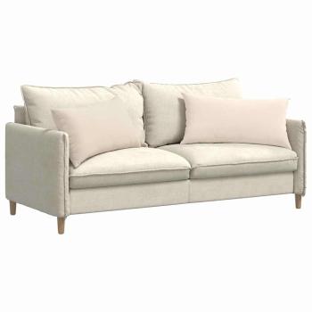Sofakissen 2 stk. Stoff Beige 80 x 40 cm