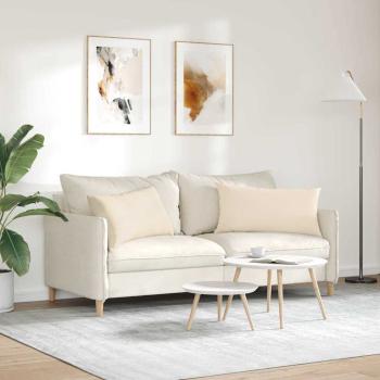 Sofakissen 2 stk. Stoff Beige 80 x 40 cm