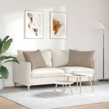 Sofakissen 2 stk. Stoff Taupe 70 x 50 cm