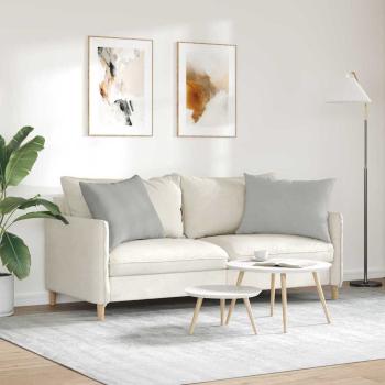 Sofakissen 2 stk. Stoff Hellgrau 70 x 50 cm