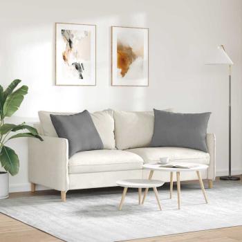 Sofakissen 2 stk. Stoff Dunkelgrau 70 x 50 cm