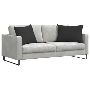 Sofakissen 2 stk. Stoff Schwarz 70 x 50 cm