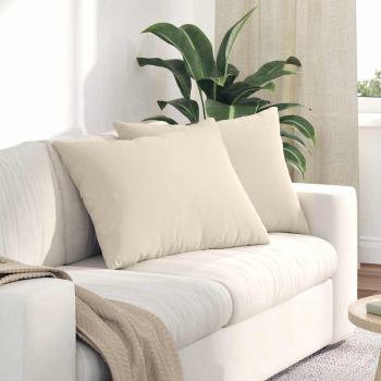 ARDEBO.de - Sofakissen 2 stk. Stoff Beige 70 x 50 cm