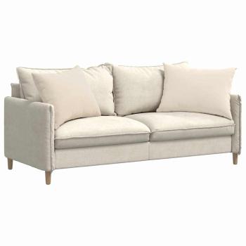 Sofakissen 2 stk. Stoff Beige 70 x 50 cm