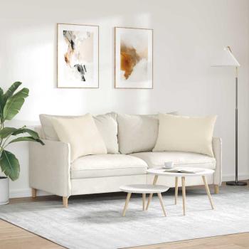Sofakissen 2 stk. Stoff Beige 70 x 50 cm