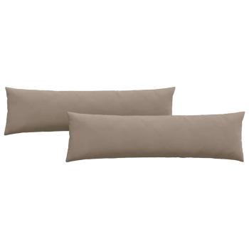 Sofakissen 2 stk. Stoff Taupe 145 x 40 cm