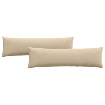 Sofakissen 2 stk. Stoff Creme 145 x 40 cm