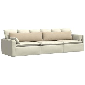 Sofakissen 2 stk. Stoff Creme 145 x 40 cm