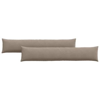 Sofakissen 2 stk. Stoff Taupe 200 x 40 cm