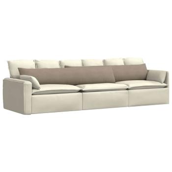 Sofakissen 2 stk. Stoff Taupe 200 x 40 cm