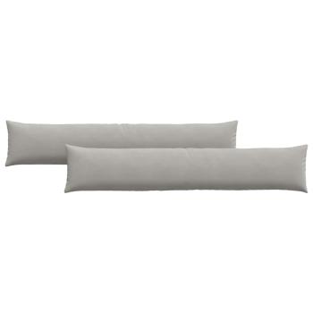 Sofakissen 2 stk. Stoff Hellgrau 200 x 40 cm