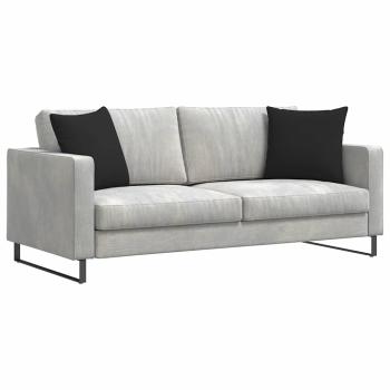 Sofakissen 2 stk. Stoff Schwarz 45 x 45 cm