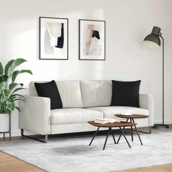 Sofakissen 2 stk. Stoff Schwarz 45 x 45 cm