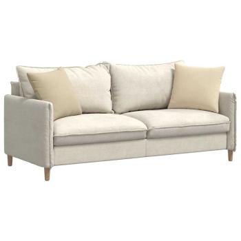 Sofakissen 2 stk. Stoff Creme 45 x 45 cm