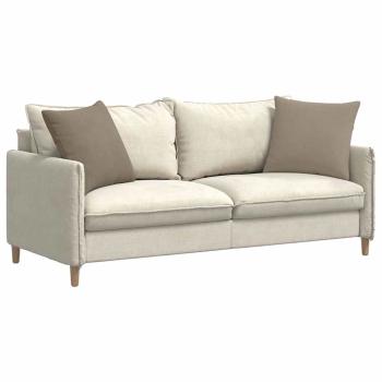 Sofakissen 2 stk. Stoff Taupe 50 x 50 cm
