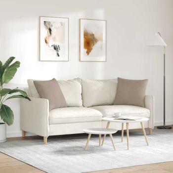 Sofakissen 2 stk. Stoff Taupe 50 x 50 cm